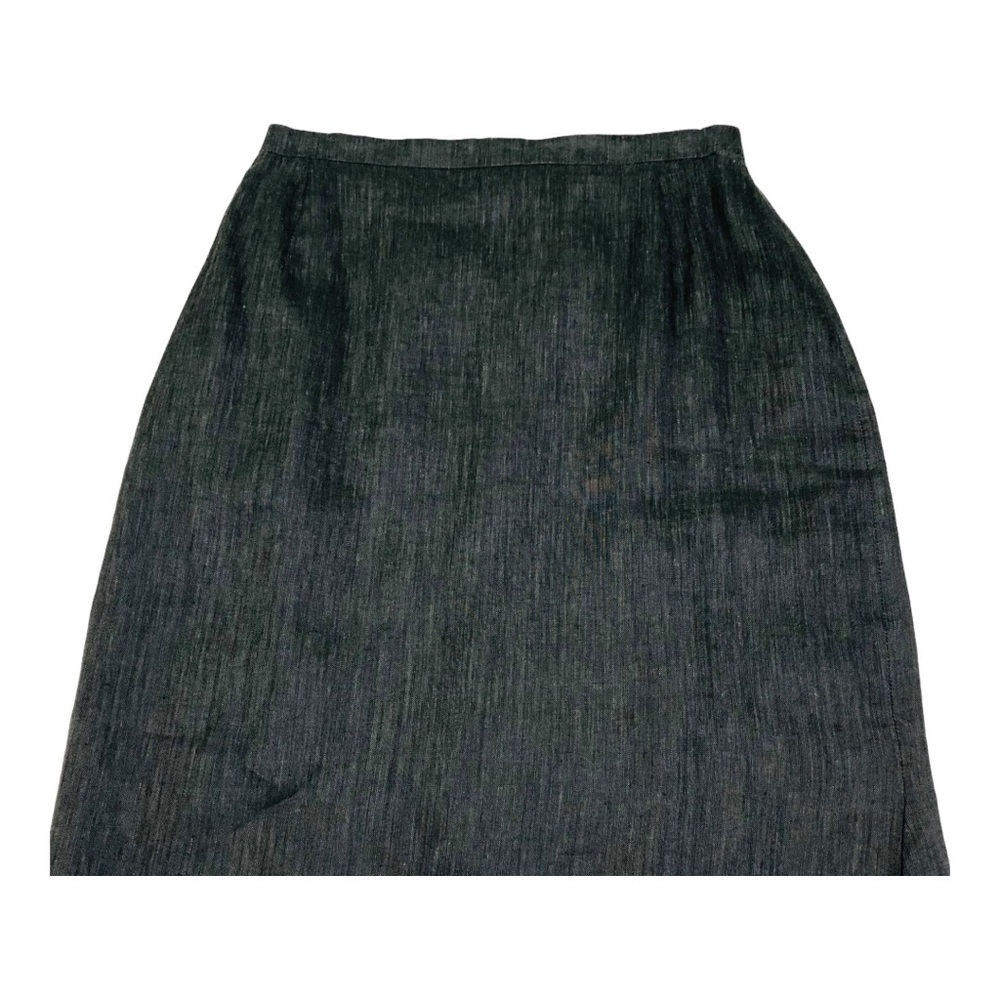 Akris Punto Linen Brown Pencil Skirt - Picture 3 of 12